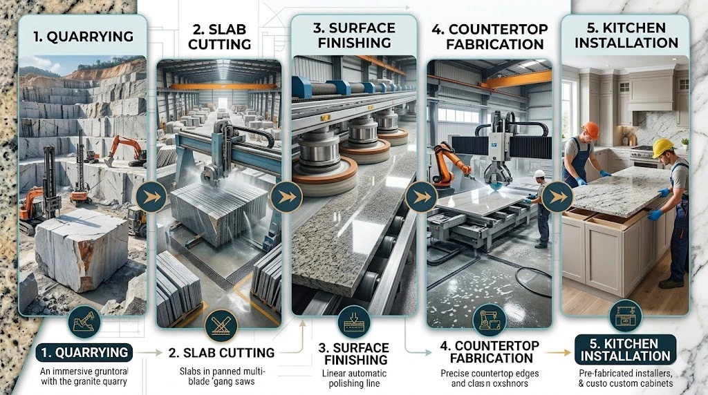 Granite Countertop Journey From Quarry To Kitchen