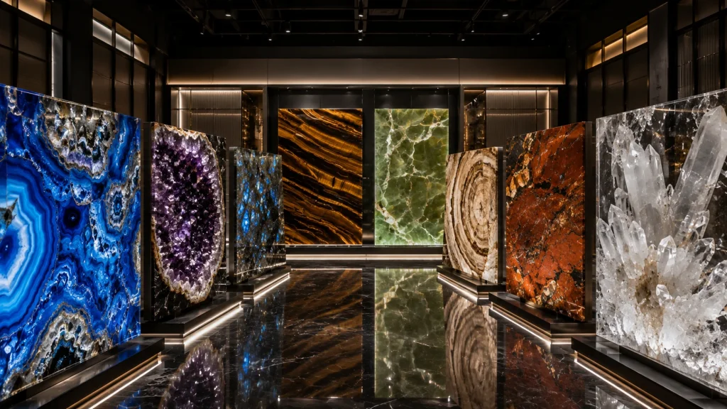 Semi-Precious Stone Countertops (2026 Guide): Everything You Need to Know Before Buying Gemstone Slabs 4 Luxury semi-precious stone gallery