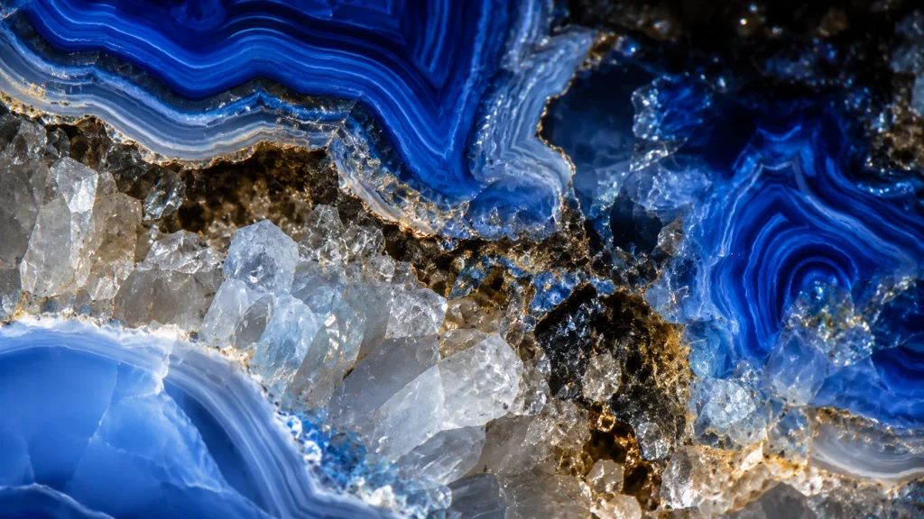 Semi-Precious Stone Countertops (2026 Guide): Everything You Need to Know Before Buying Gemstone Slabs 2 Macro close-up of a polished semi-precious gemstone slab